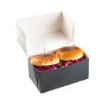 ΚΟΥΤΙ Double Burger Box GREY 21×12.5×10 cm