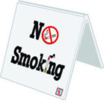 “Νο smoking” Λ λευκό PVC 5x5Ycm
